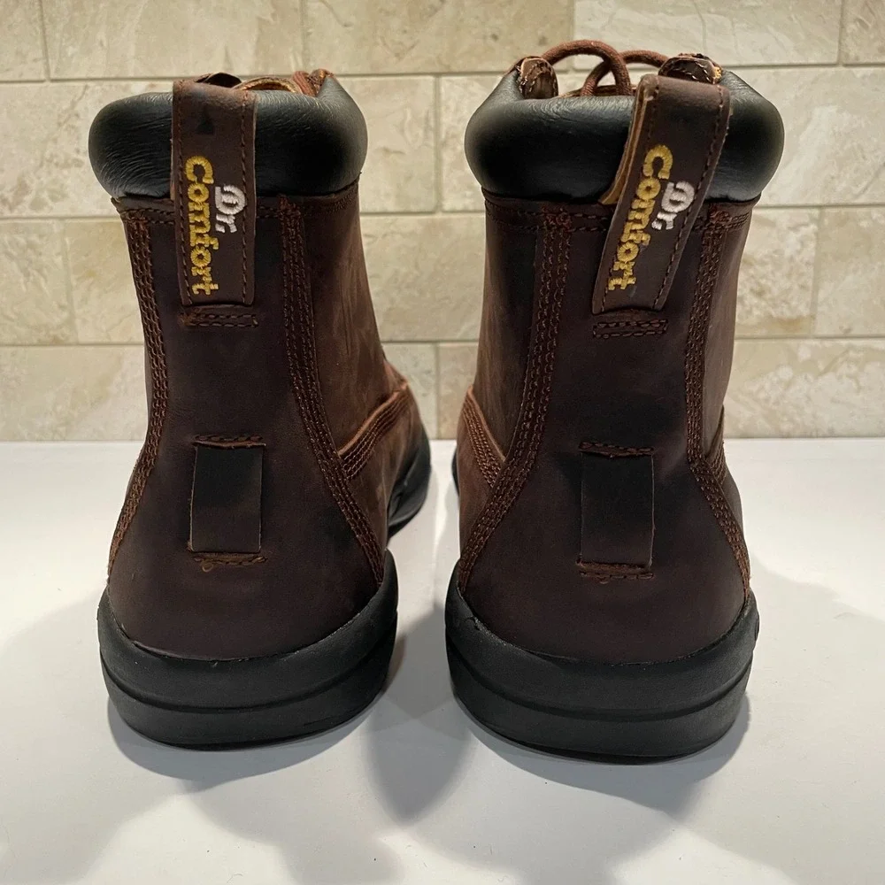 Dr. Comfort‎ Boss 9520 Mens Brown Leather Therapeutic Boots Size 14XW No insoles